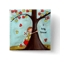 Tree Hugger - Button by DudaDaze Tree Hugger - Button