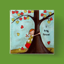 Tree Hugger - Button