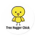 Tree Hugger Chick stickers