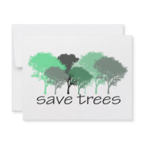 Tree Hugger! Cute Trees design! Ecology and trees invitations