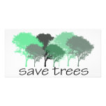 Tree Hugger! Cute Trees design! Ecology and trees Personalized Photo Card