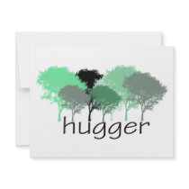 Tree Hugger! Cute Trees design! invitations