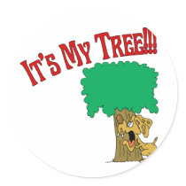 Tree Hugger Dog stickers by shopaholicchick Tree Hugger Dog stickers