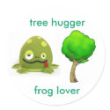 Tree Hugger Frog Lover stickers by becky3111971 Tree Hugger Frog Lover stickers