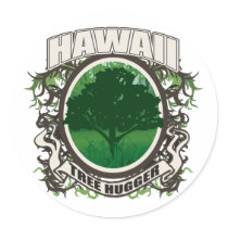 Tree Hugger Hawaii stickers