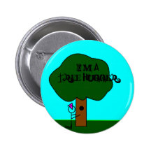 Tree Hugger, I'm A Tree Hugger Pinback Button