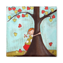 Tree Hugger - Magnet by DudaDaze Tree Hugger - Magnet