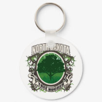 Tree Hugger North Dakota keychains