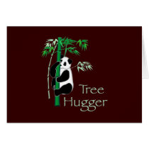 Tree Hugger Panda Greeting Cards