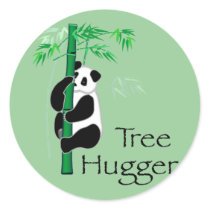Tree Hugger Panda stickers by livingzen Tree Hugger Panda stickers