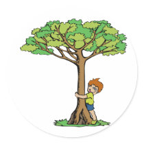 Tree Hugger Stickers