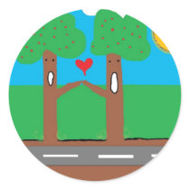 TREE HUGGER stickers