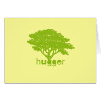 Tree Hugger T-shirt Greeting Cards
