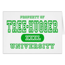 Tree Hugger University cards by universityshirts Tree Hugger University cards