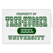 Tree-Hugger University cards by universityshirts Tree-Hugger University cards
