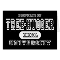 Tree-Hugger University Dark cards by universityshirts Tree-Hugger University Dark cards