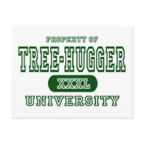 Tree-Hugger University postcards by universityshirts Tree-Hugger University postcards
