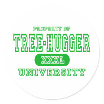 Tree Hugger University stickers