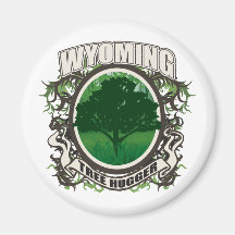Tree Hugger Wyoming Refrigerator Magnet
