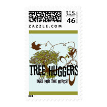 Tree Huggers Are For the Birds Postage Stamp