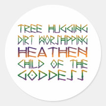 tree hugging dirt worshipper sticker