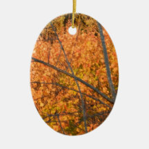 Tree in Autumn Regalia Christmas Ornament