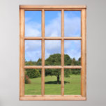 Tree in Countryside View from a Window Posters