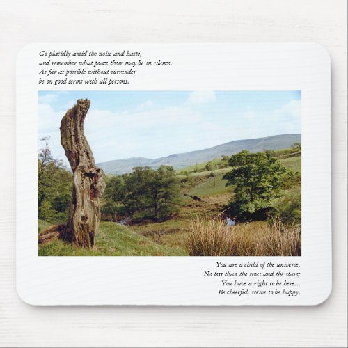 Tree in Peak District Desiderata Mousepad mousepad
