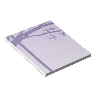 Tree in Silhouette Purple Notepad notepad