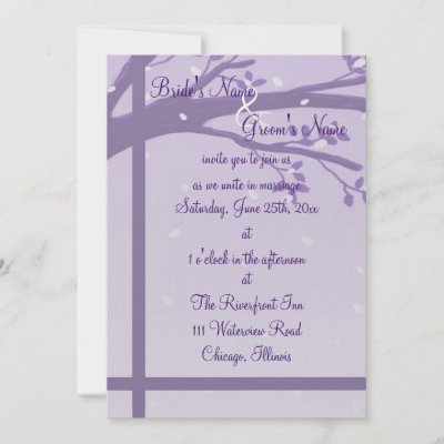 homemade purple wedding invitations cricut