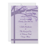 Tree in Silhouette Purple Wedding Invitation