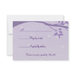 Tree in Silhouette Purple Wedding RSVP Announcements