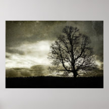 Tree in Storm Print