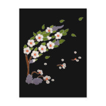Tree in The Storm / Tile Art Postcards