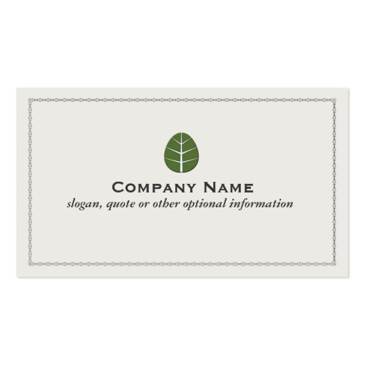 Tree Leaf Business Card (front side)