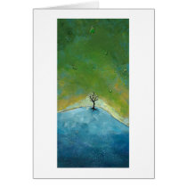 Tree leaves landscape painting we are connected cards