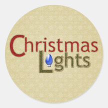 Tree Lights - Christmas Round Sticker