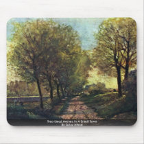Tree-Lined Avenue In A Small Town By Sisley Alfred Mousepad