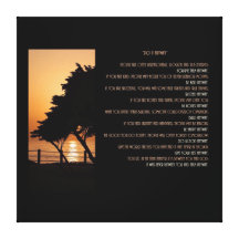Tree & Ocean Sunset Do It Anyway Stretched Canvas Prints