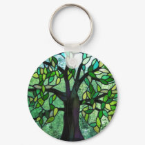 Tree of Enchantment Keyring keychains by NeilsGlass Tree of Enchantment Keyring keychains