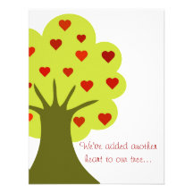 Tree of Hearts Personalized Announcement
