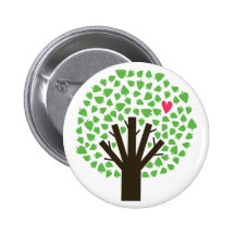 Tree of Hearts Pinback Button
