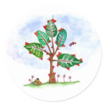 Tree of Hearts Round Sticker