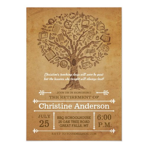 teacher retirement invitation