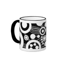 Tree of Life Abstract - Black & White Coffee Mug