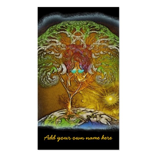 Tree Of Life Artwork Business Card Template (front side)