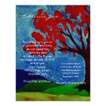 Tree of Life Bat Mitzvah invitation