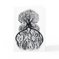 TREE of LIFE - black & white cards