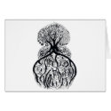 TREE of LIFE - black & white cards