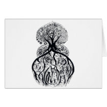 TREE of LIFE - black & white cards